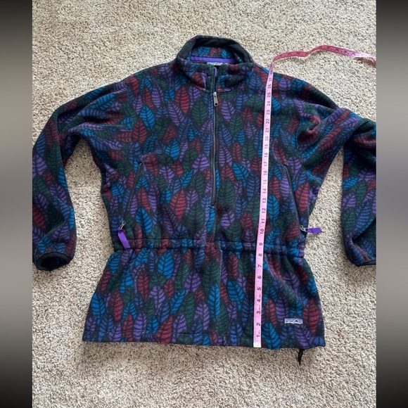 Vintage 1990s Patagonia Leaf Multicolor Zip Synchilla Fleece 
USA size 14/Large - Picture 11 of 12